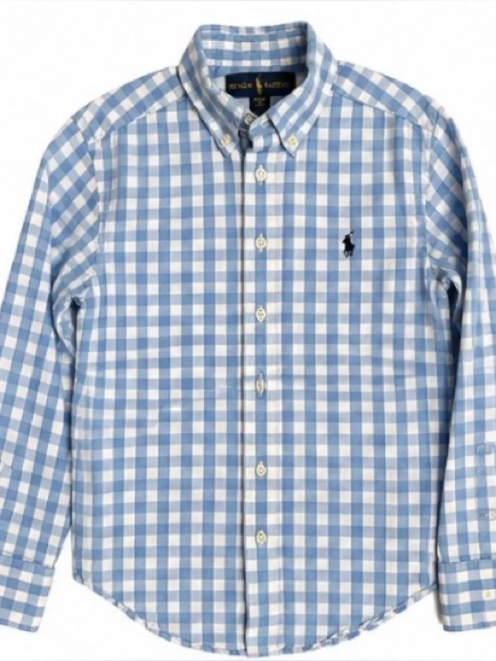 Polo by Ralph Lauren Blue White Gingham Button-Down Shirtsize 8